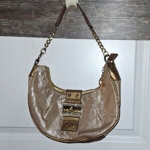 Vintage Baby Phat Shimmering Gold and Tan Shoulder Bag